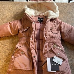 Brand new DKNY blush girls jacket 6x , very cute and very fluffy